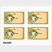 kerstcadeau-label rechthoekige sticker (Vel)