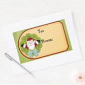 kerstcadeau-label rechthoekige sticker (Envelop)