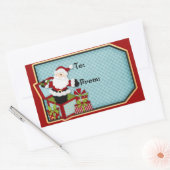 kerstcadeau-label rechthoekige sticker (Envelop)