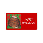 kerstcadeau label rood (Voorkant)