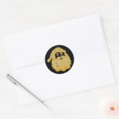 Kerstcadeau label Sinterklaas goud zwart (Envelop)
