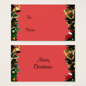 kerstcadeau-Label Visitekaartje (Voorkant /achterkant)