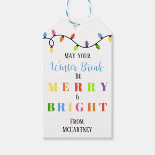 Kerstcadeau Label voor docent van student Cadeaulabel