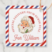  kerstcadeau-Label voor Kerstmis met Santa Airmail Bedankjes Labels (Achterkant)