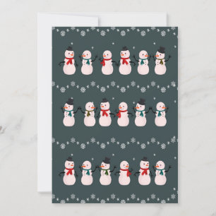 Kerstcadeau   Lieve Sneeuwman Door De Sneeuw Feestdagenkaart