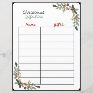 Kerstcadeau Lijst Planner Pagina