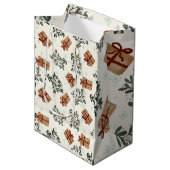 kerstcadeau medium cadeauzakje (Voorkant Gekanteld)