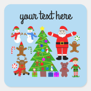 kerstcadeau met 3 stickers