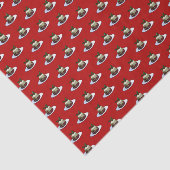 kerstcadeau met Holly Pixel Art Pattern Tissuepapier (Detail)