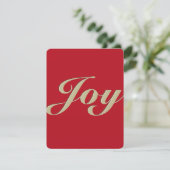 kerstcadeau met inscriptie platte feestdag feestdagenkaart (Staand voorkant)