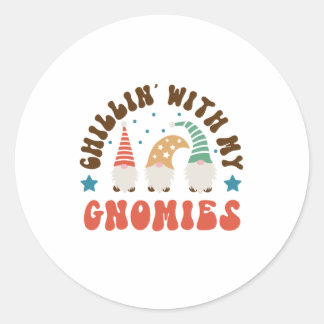 Kerstcadeau met mijn gnomen ronde sticker