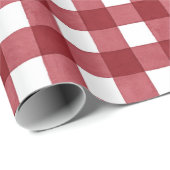 kerstcadeau met rode witte Waterverf Cadeaupapier (Rol Hoek)