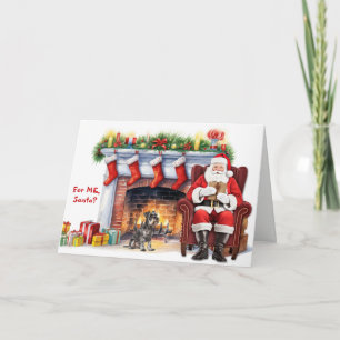 Kerstcadeau Miniature Schnauzer Hond Kerstmis Feestdagen Kaart