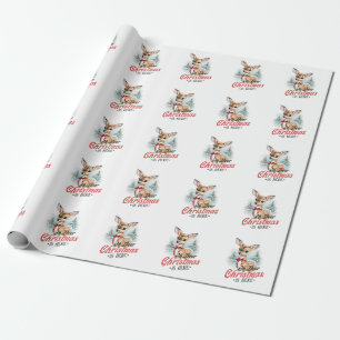 Kerstcadeau Oh Deer Christmas is hier Cadeaupapier