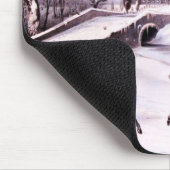  kerstcadeau op de winterscène muismat (Hoek)