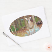 kerstcadeau ovale sticker (Envelop)