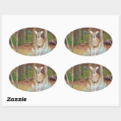 kerstcadeau ovale sticker (Vel)