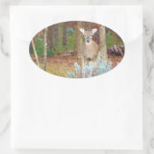 kerstcadeau ovale sticker (Tas)