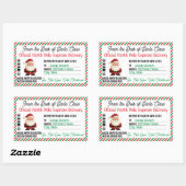 Kerstcadeau Postbezorging Sticker Noordpool (Vel)