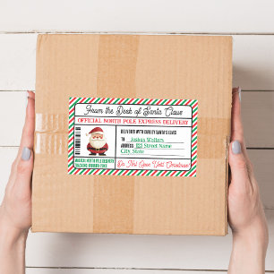 Kerstcadeau Postbezorging Sticker Noordpool