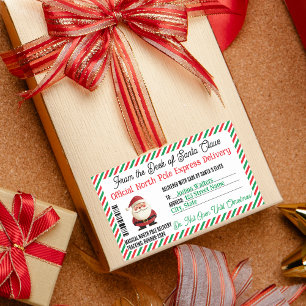 Kerstcadeau Postbezorging Sticker Noordpool