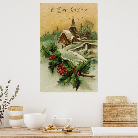 kerstcadeau poster (Keuken)
