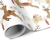 kerstcadeau | Rabbit Wrapping Paper Cadeaupapier (Rol Hoek)