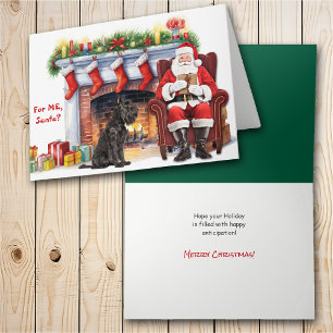 Kerstcadeau Reuzen Schnauzer Hond Kerstmis Feestdagen Kaart