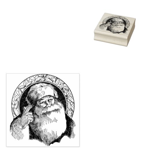  kerstcadeau rubberen stempel (Gestempeld)