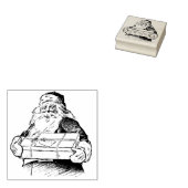 kerstcadeau rubberen stempel (Gestempeld)