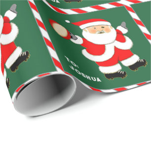 Kerstcadeau rugby cadeaupapier