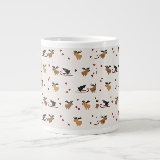 Kerstcadeau Schattige Extra Grote Beker (Voorkant)