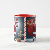 Kerstcadeau Schattige Santa Mok Naam toevoegen Dat (Midden)