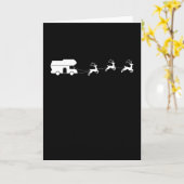 Kerstcadeau Sleigh Motorhome Kaart (Gele Bloem)