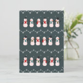 kerstcadeau | Snowman door sneeuw Feestdagenkaart (Staand voorkant)