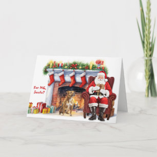 Kerstcadeau Staffordshire Terrier Hond Kerstmis Feestdagen Kaart