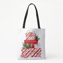 Kerstcadeau stapel Candy Cane Strepen