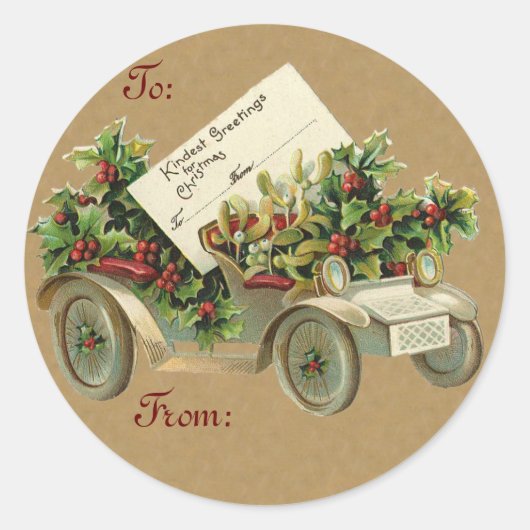  kerstcadeau sticker (Voorkant)