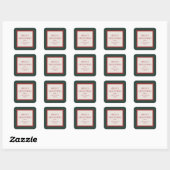 Kerstcadeau sticker met golvend frame (Vel)