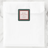Kerstcadeau sticker met golvend frame (Tas)