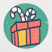 Kerstcadeau stickers (Design 1)