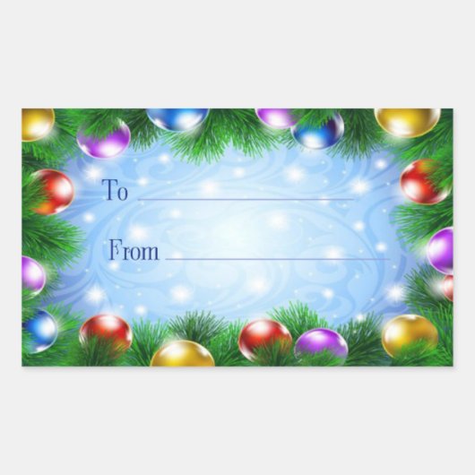 Kerstcadeau Stickers (Voorkant)