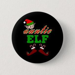 Kerstcadeau tante Elf Ronde Button 5,7 Cm