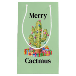 Kerstcadeau Tas Small - Merry Cactusmus Klein Cadeauzakje