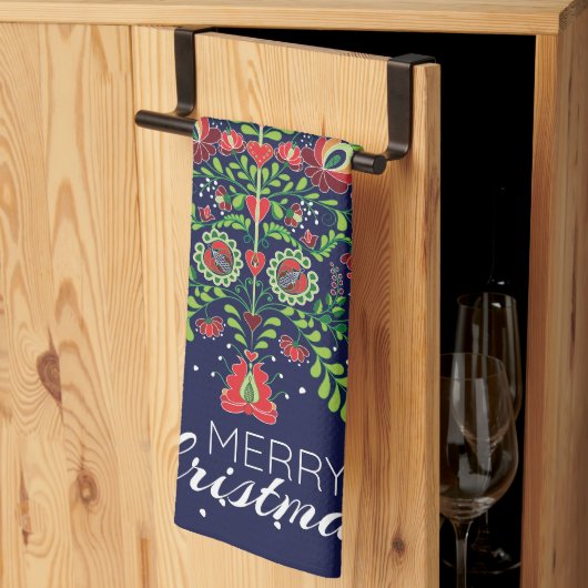 kerstcadeau theedoek (Derde Gevouwen)