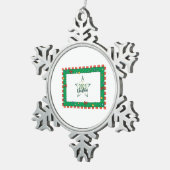 Kerstcadeau Tin Sneeuwvlok Ornament (Rechts)