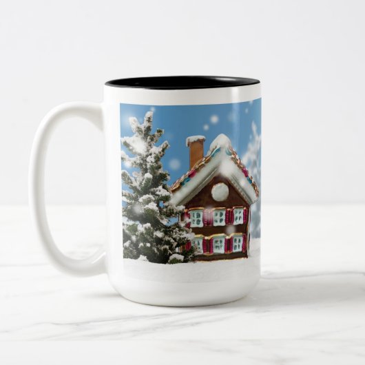 kerstcadeau tweekleurige koffiemok (Links)
