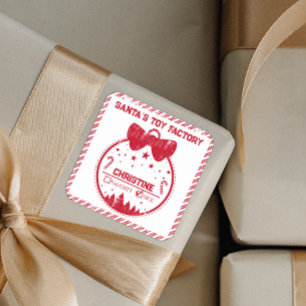 kerstcadeau uit de lijst van Santa Nice Delivery S Vierkante Sticker