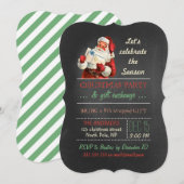 Kerstcadeau-uitwisseling  Santa schoolbord Kaart (Voorkant / Achterkant)