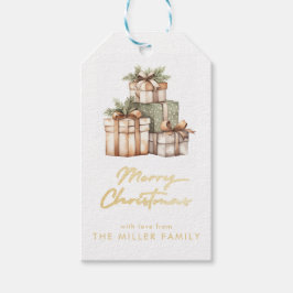 Kerstcadeau uitwisseling witte olifant cadeaulabel